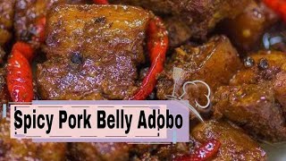 Cook and eat / how to make spicy pork belly adobo / #filipinofood / #foodtrip