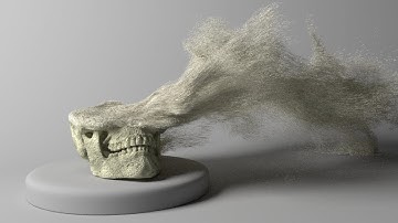 Skull_Basic Particle Dissolve Effect in Maya