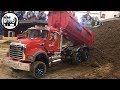 RC DUMP TRUCK 1/14 MACK || rc excavator and dump truck in live action || KID TOY TV