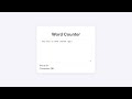 Frontend Projects: Word Counter App with HTML, CSS &amp; JavaScript – Build a Real-Time Text Analyzer
