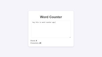 Frontend Projects: Word Counter App with HTML, CSS & JavaScript – Build a Real-Time Text Analyzer