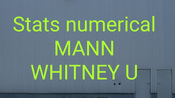 mann Whitney U  test