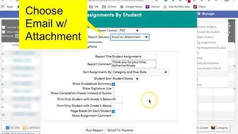 Aeries Custom Report Send grades to student below a specific percent