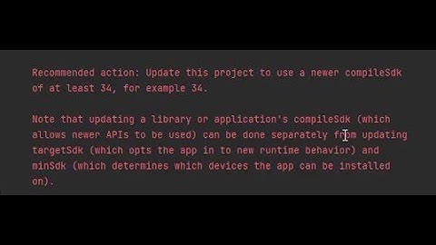 How to update android sdk target version from 33 to 34