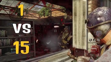 1 vs 15 Comeback (Burst Rifle) - The Last of Us Remastered