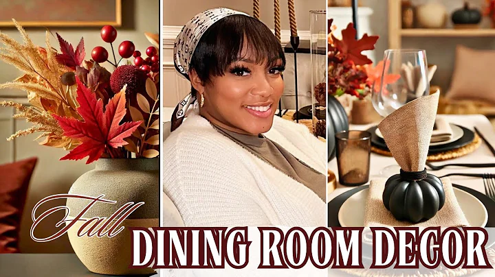 FALL DINING ROOM DECORATE WITH ME 2024 | AFFORDABLE AMAZON HAUL FOR FALL ​⁠@tiahnamrose