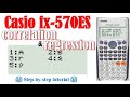 Correlation and regression for linear regression fx570991es fx570vn