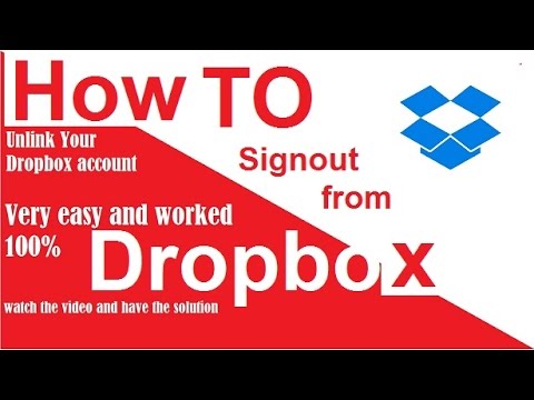 how to sign out of dropbox on mac