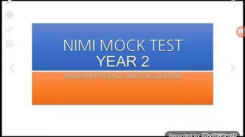 NIMI mock test year 2 solutions. WCS for second year