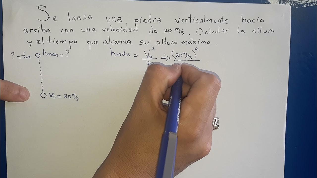 Solved: Una piedra es lanzada verticalmente hacia arriba con una velocidad  inicial de 36 metros po [algebra]