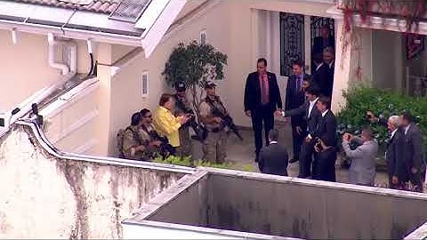 Bolsonaro almoça na casa de Silvio Santos em São Paulo