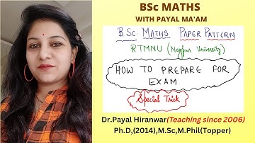 How to prepare for RTMNU Exam I Special trick to score good marks in M-1 I #bscmathspaperpattern