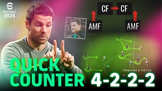 eFootball 2025 - Quick Counter - 4-2-2-2 Formation \& Tactics | PC Gameplay