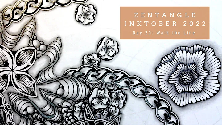 Zentangle Inktober - Day 20 - Walk the Line