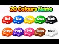 20 Colours Name English and Hindi | Preschool Color Learning 🎨👶 JOJO WALA COLOUR