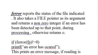 Error handling during I/O operations in files