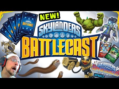 ΝΕΑ ΕΠΙΣΚΟΠΗΣΗ Skylanders BATTLECAST CARD GAME + NITRO & ΘΡΥΛΙΚΟ Φυσητήρες