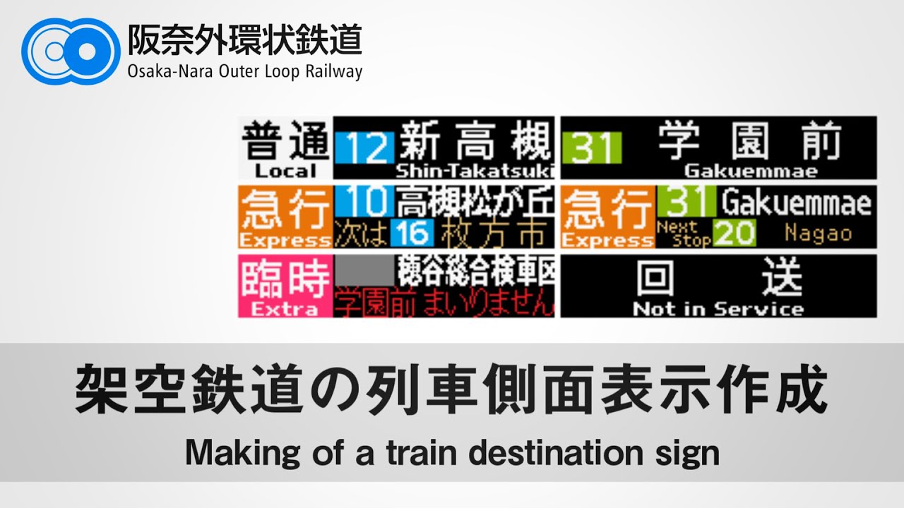 架空鉄道の側面表示を作る動画 Making A Train Destination Sign of