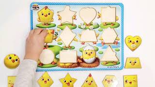 Wooden Toy Montessori Sorter Chickens - figures Sorting Toy Puzzles Wooden Puzzle Toys
