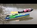 Rocket powered RC Speedboat !! Amazing Reaction