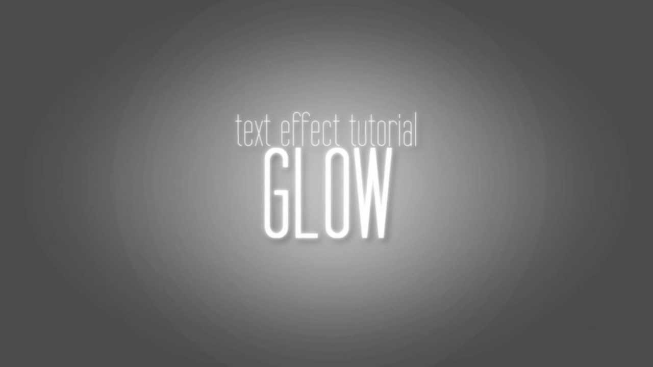 text effect tutorial | glow - YouTube