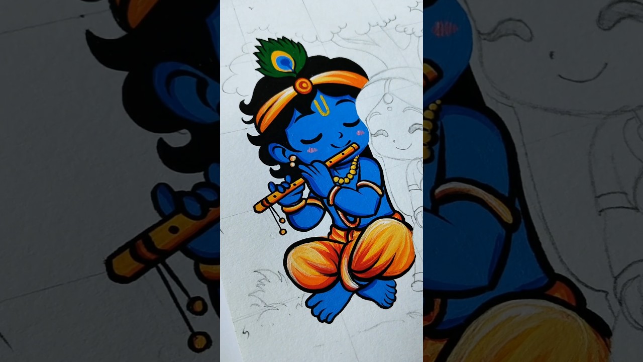 krishna Drawing 😍 
