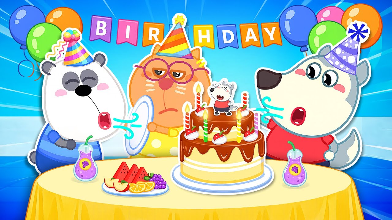 Don't Blow Out My Candle! 🎂 It's My Birthday Song | Wolfy Baby Rhymes