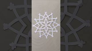 how to make easy and beautiful snowflakes ❄️♥️ #papercraft #snowflakes #shortsfeed