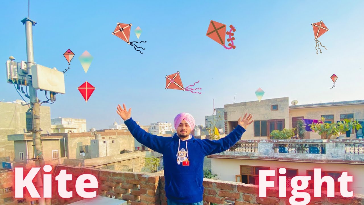 Kite flying in punjab uniqe patang 🪁 kitefighting kiteflying YouTube