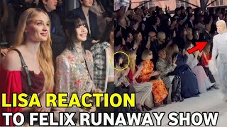 Blackpink Lisa Reaction To Straykids Felix Runway At Louis Vuitton Fashion Show In Paris 2024 #Felix
