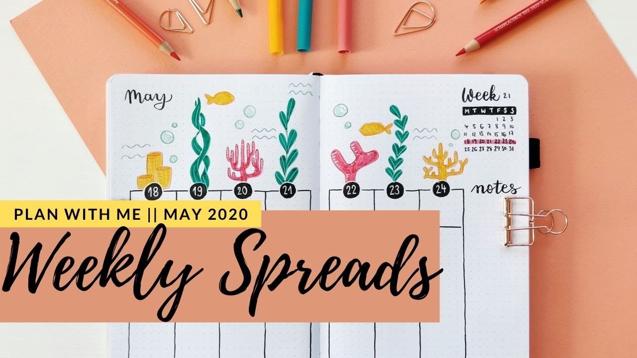 Plan With Me || May 2020 Bullet Journal Weekly Spreads (Part 2)