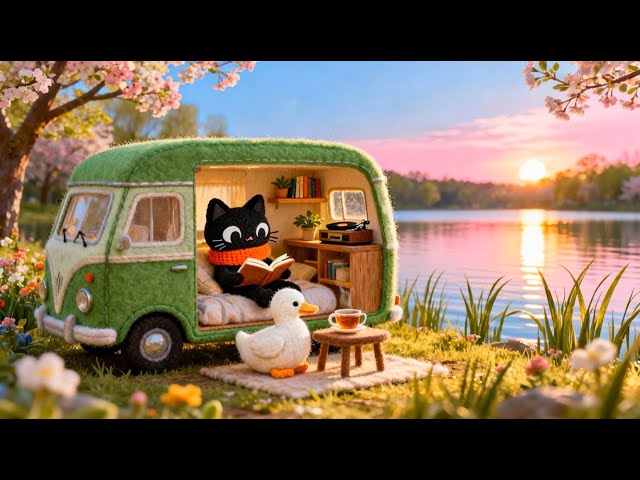 YouTubeでSpring Lake Van Life Lofi — Cozy Cat Reading by Sunset 🌸 📖 Relax • Study • Chillを視聴 YouTubeでSpring Lake Van Life Lofi — Cozy Cat Reading by Sunset 🌸 📖 Relax • Study • Chillを視聴
