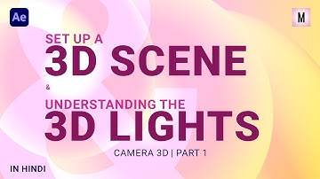 Set Up a 3D Scene & Understanding the 3D Lights inside After Effects | Camera 3D - Part 1 | In Hindi
