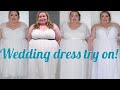 Plus size wedding dress try on!