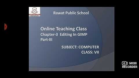 Computer I Class 7 I Ch-3 Editing In GIMP  I Part 3