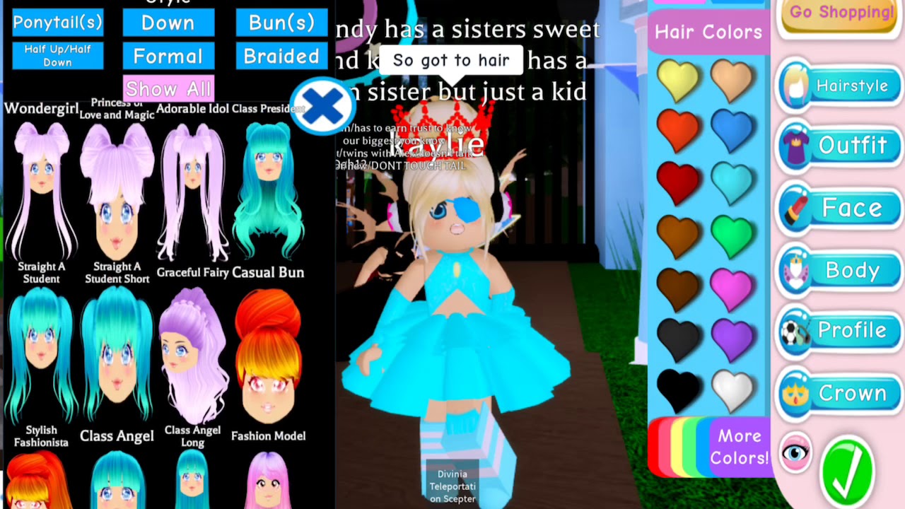 How to get glowing hair in Royal-high in roblox - YouTube