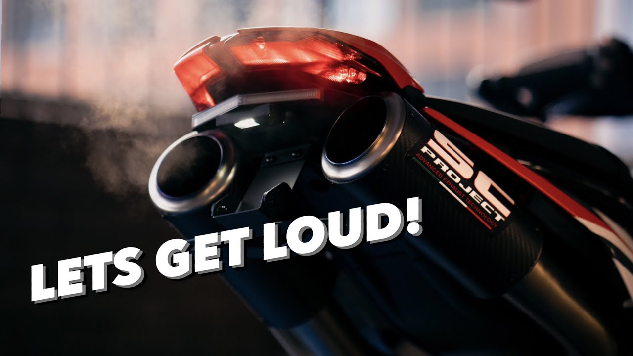 SC Project Exhaust Install 2022 Ducati HyperMotard 950 SP - YouTube