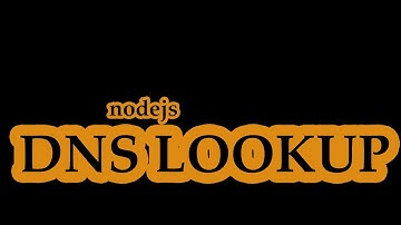 dns lookup using nodejs