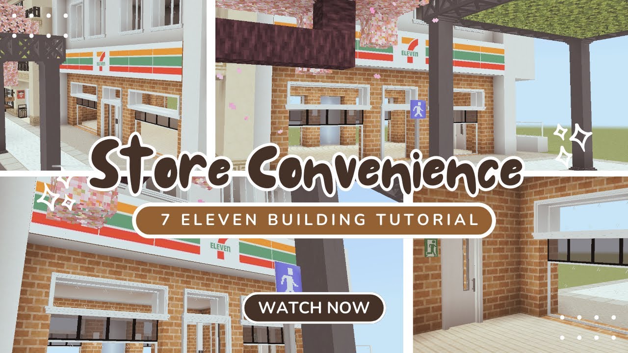 [🍀Minecraft] Store Convenience 7 Eleven Building Tutorials NO CUT for Bonghwa Town