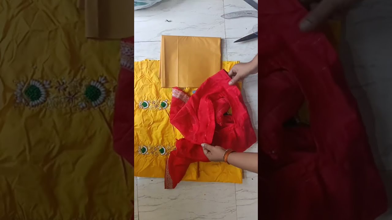 meena stitching-fq5xs  is live 36 size ka princes cut blouse ki cutting