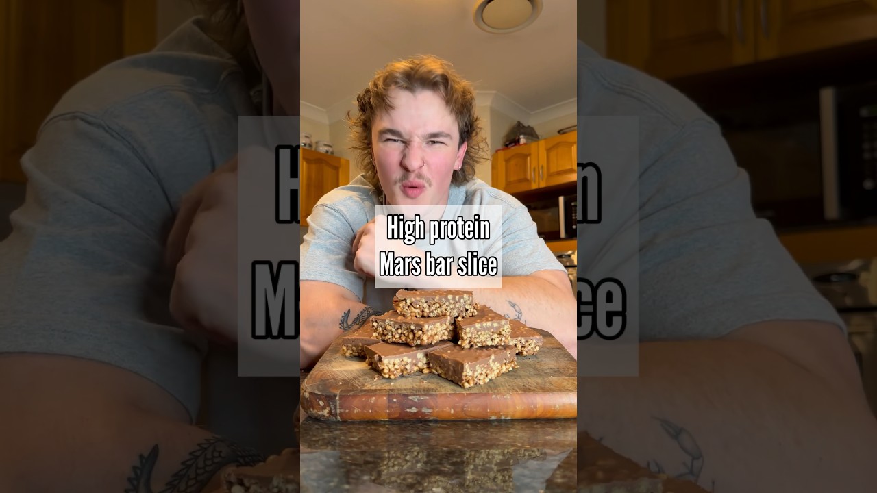 HIGH PROTEIN Mars Bar slice (20g protein per serve)