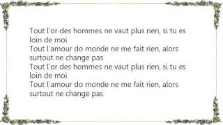 Céline Dion - Tout L'or des Hommes Lyrics