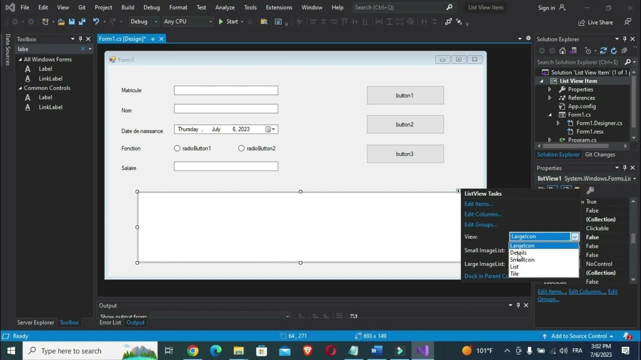 Langage C ListViewItem Ajouter et Supprimer un Item YouTube