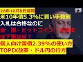 【米10年債5.3%に買い手殺到・入札は合格】なのに金(ゴールド)・銀・ビットコイン・米国株は下落、なぜ?▶日本国債3.1%・個人向け国債2.39%・TOPIX除外・ドル円158円