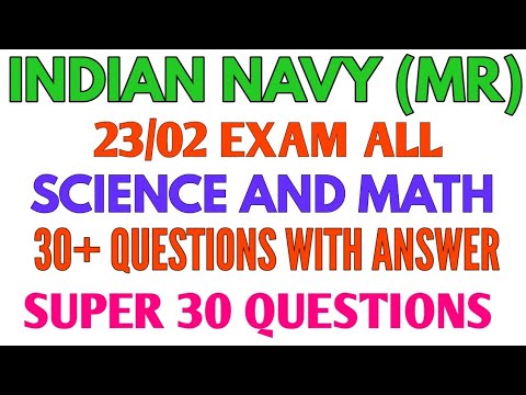 Navy Mr Exam 23 02 All 30 Science Math And Gk Questions With