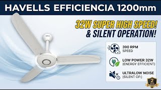 Havells Efficiencia 1200mm Pearl White Ceiling Fan - Full Review | Review in Hindi | Features