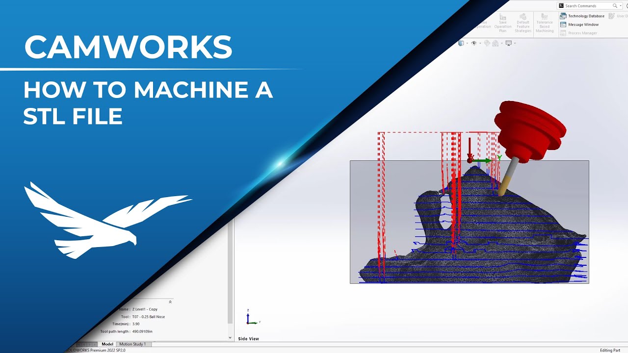 Camworks Exercise File Machining a STL file in CAMWorks - YouTube