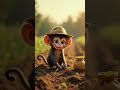 "From Barren Land to Banana Paradise: A Monkey’s AI-Animated Farming Journey 🍌🌱"
