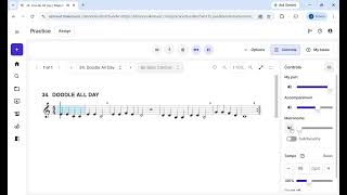 (Bass Clarinet) Exercise 34 (Doodle All Day) - Essential Elements Book 1