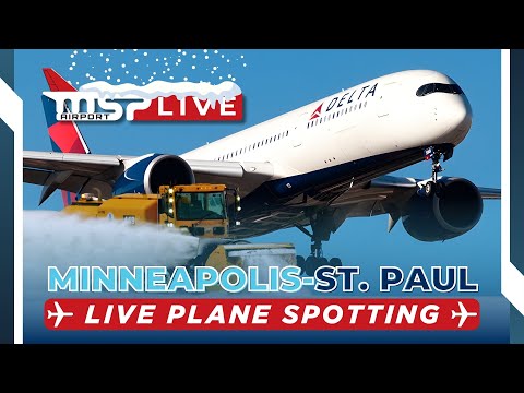 🔴 LIVE WINTER PLANE SPOTTING ACTION AT MSP AIRPORT! ❄ 12/16/25
